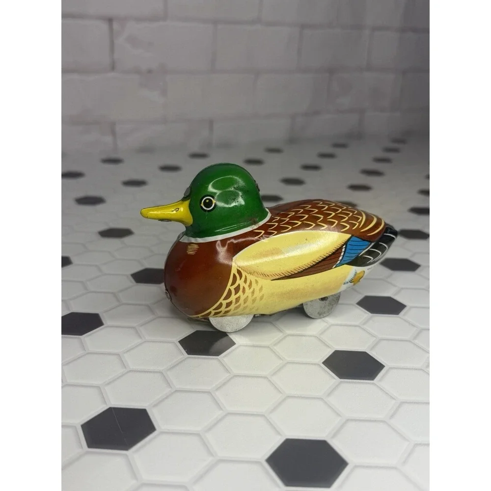 Vintage 1950's Mallard Duck Wind-Up Toy